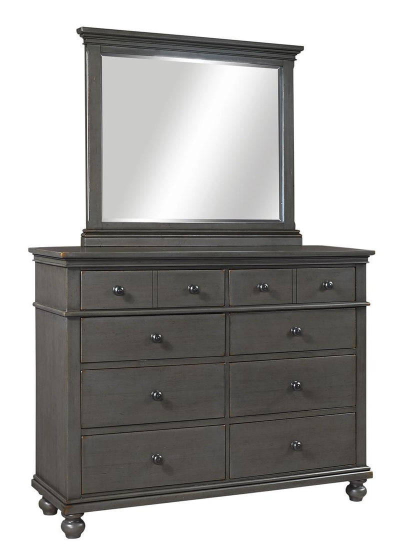 Aspenhome Oxford Landscape Mirror in Peppercorn - Furniture City (CA)l