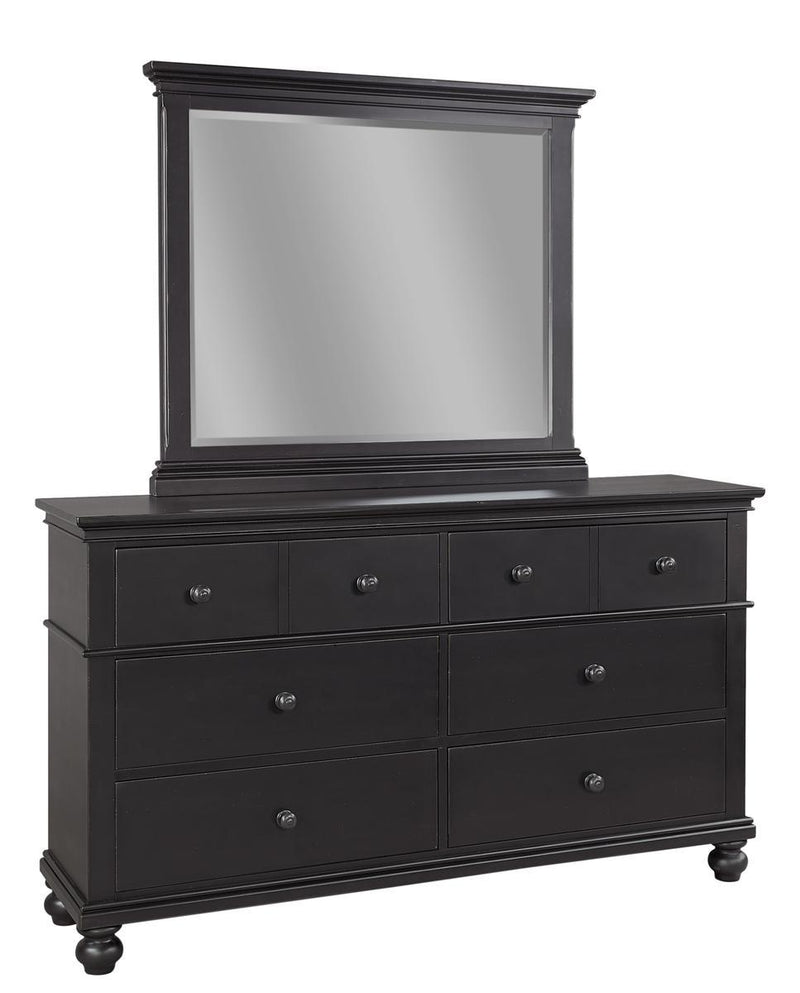 Aspenhome Oxford Landscape Mirror in Black - Furniture City (CA)l
