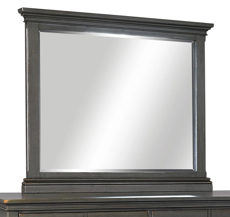 Aspenhome Oxford Landscape Mirror in Peppercorn - Furniture City (CA)l