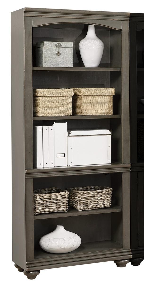 Aspenhome Oxford Open Bookcase in Peppercorn - Furniture City (CA)l