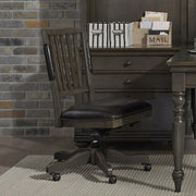 Aspenhome Oxford Office Chair in Peppercorn - Furniture City (CA)l
