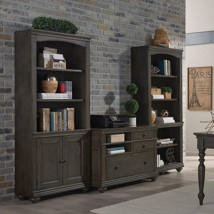 Aspenhome Oxford Door Bookcase in Peppercorn