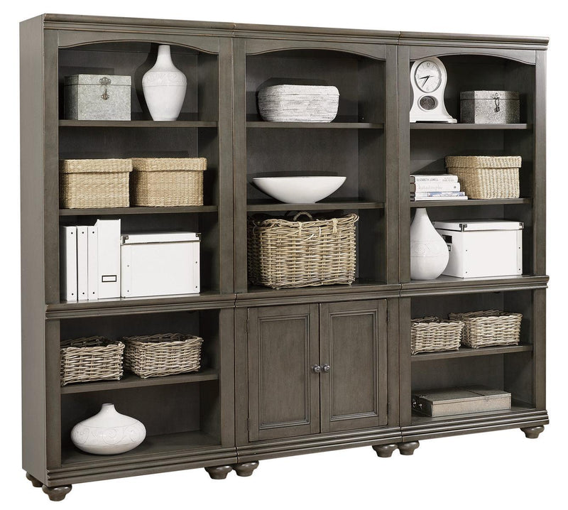 Aspenhome Oxford Door Bookcase in Peppercorn - Furniture City (CA)l