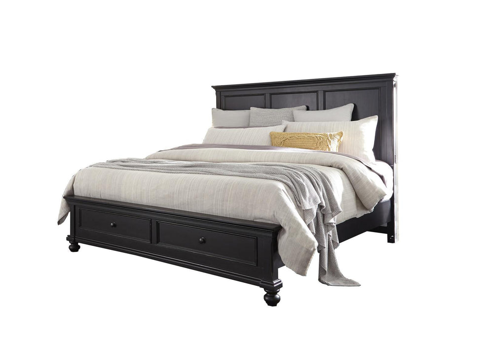 Aspenhome Oxford King Panel Storage Bed in Black image