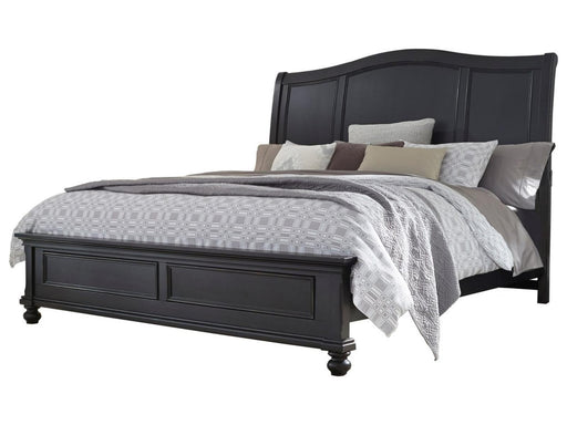 Aspenhome Oxford King Sleigh Bed in Black image