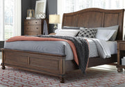 Aspenhome Oxford California King Sleigh Bed in Whiskey Brown - Furniture City (CA)l