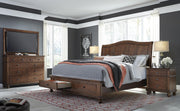 Aspenhome Oxford California King Sleigh Storage Bed in Whiskey Brown - Furniture City (CA)l
