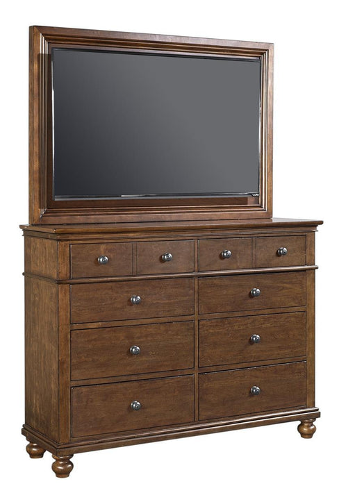 Aspenhome Oxford 8 Drawer Chesser in Whiskey Brown