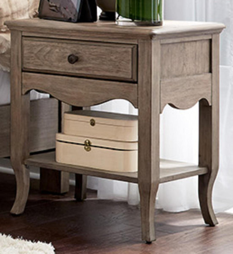 Aspenhome Provence 1 Drawer Nightstand in Patine - Furniture City (CA)l