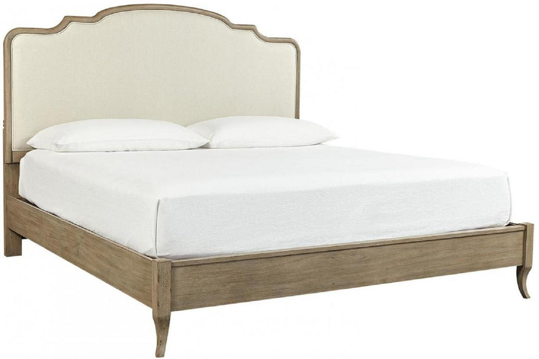 Aspenhome Provence Queen Upholstered Bed in Patine