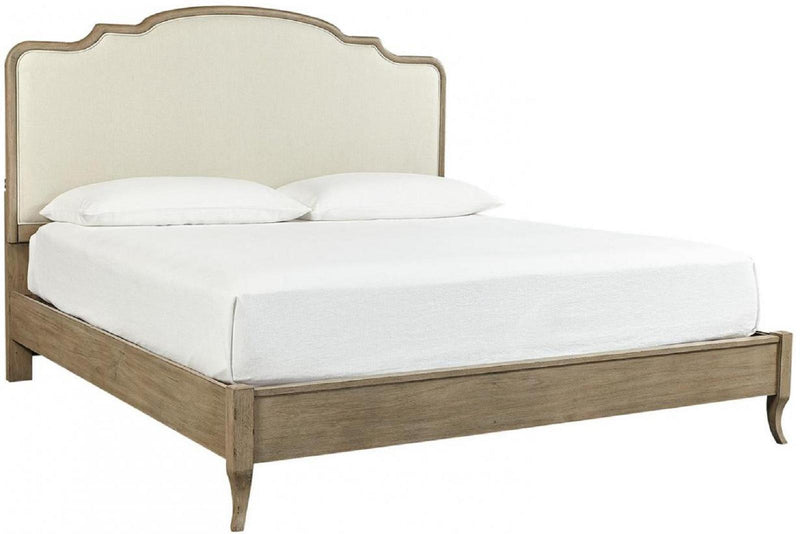 Aspenhome Provence King Upholstered Bed in Patine - Furniture City (CA)l