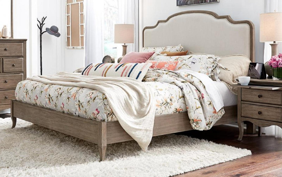 Aspenhome Provence California King Upholstered Bed in Patine
