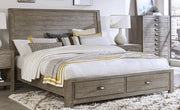 Aspenhome Radiata Queen Sleigh Storage Bed in River Rock - Furniture City (CA)l