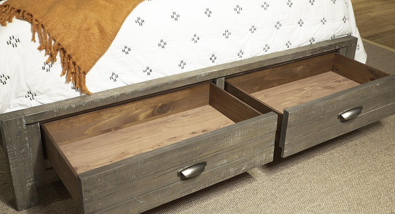 Aspenhome Radiata Queen Sleigh Storage Bed in River Rock - Furniture City (CA)l