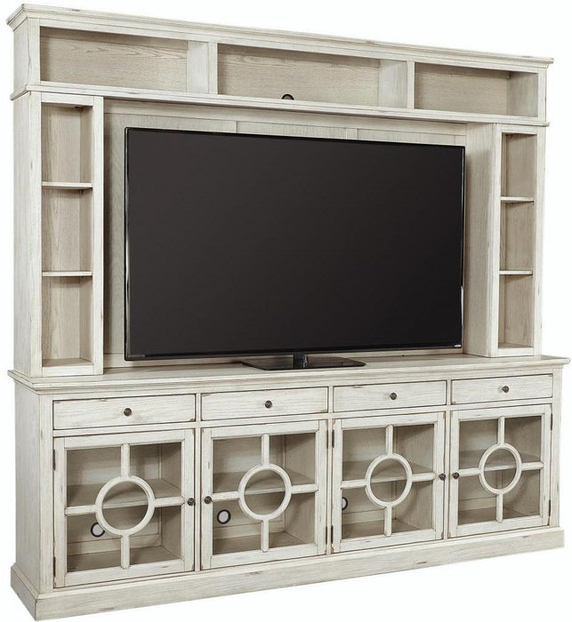 Aspenhome Radius 96'Console and Hutch in White