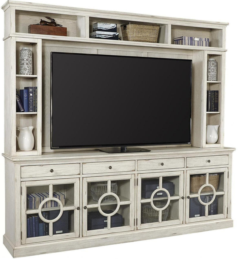 Aspenhome Radius 96'Console and Hutch in White - Furniture City (CA)l