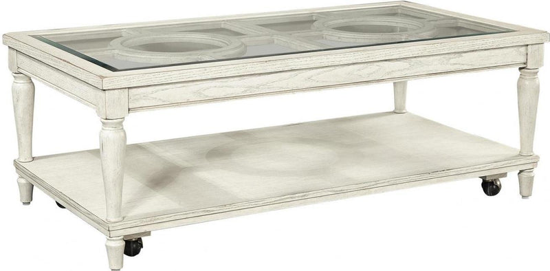 Aspenhome Radius Cocktail Table in White - Furniture City (CA)l