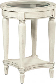 Aspenhome Radius Round Chairside Table in White - Furniture City (CA)l