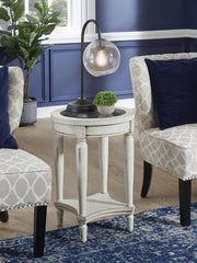 Aspenhome Radius Round Chairside Table in White - Furniture City (CA)l