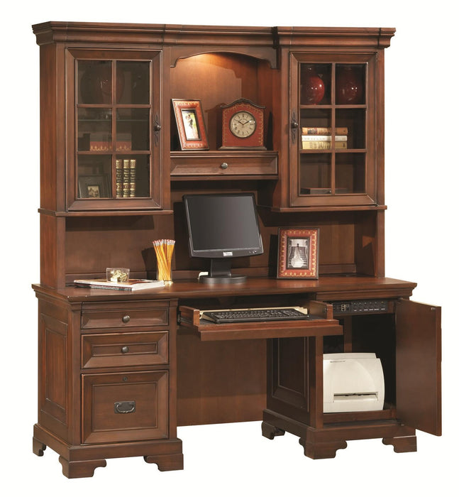 Aspenhome Richmond 66" Credenza Hutch in Charleston Brown