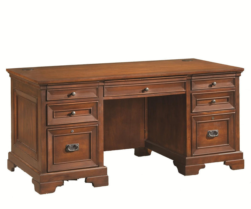 Aspenhome Richmond 66" Executive Desk in Charleston Brown