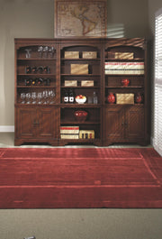 Aspenhome Richmond Bookcase Wall in Charleston Brown - Furniture City (CA)l