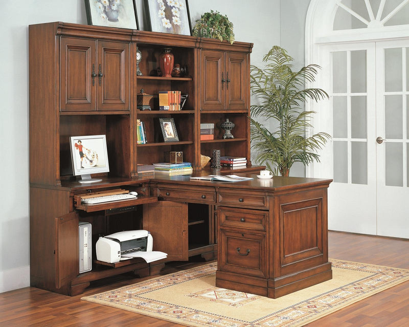 Aspenhome Richmond Modular Desk Wall in Charleston Brown - Furniture City (CA)l