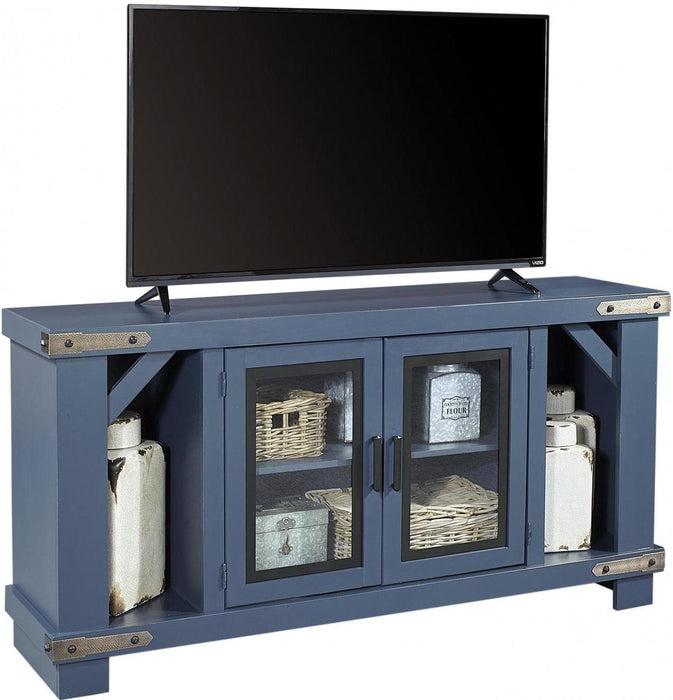 Aspenhome Sawyer 64"Console in Malta Blue