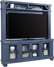 Aspenhome Sawyer 78"Console and Hutch in Malta Blue - Furniture City (CA)l