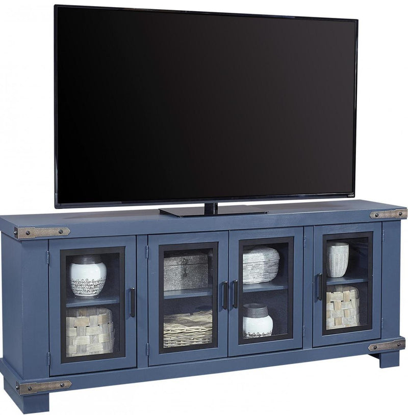 Aspenhome Sawyer 78"Console and Hutch in Malta Blue - Furniture City (CA)l