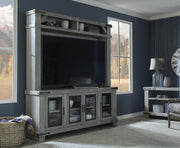 Aspenhome Sawyer 78"Console and Hutch in Lighthouse Grey - Furniture City (CA)l