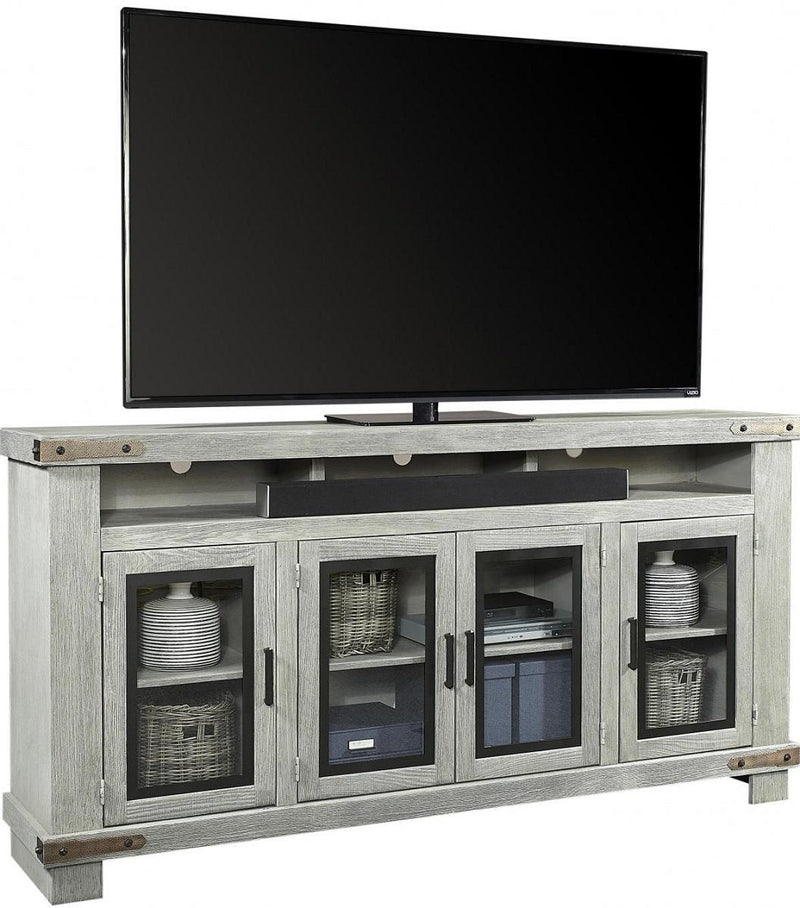 Aspenhome Sawyer 78"Highboy Console in Lighthouse Grey - Furniture City (CA)l