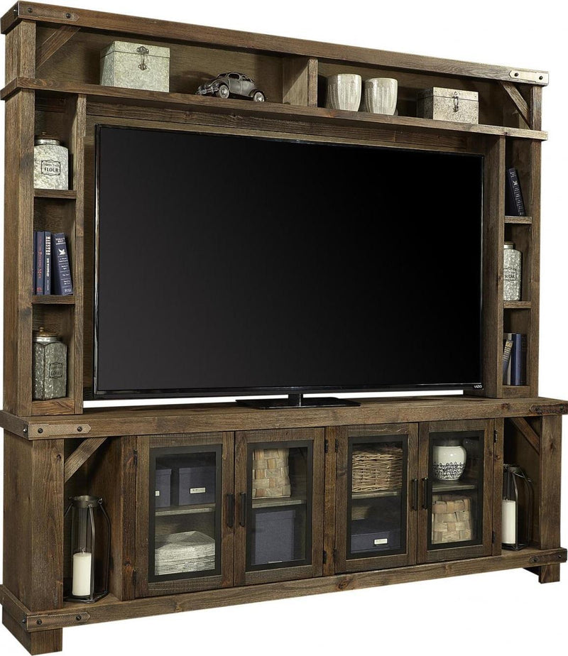 Aspenhome Sawyer 98"Console and Hutch in Brindle - Furniture City (CA)l