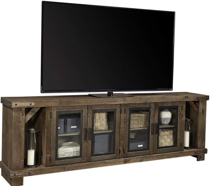 Aspenhome Sawyer 98"Console and Hutch in Brindle - Furniture City (CA)l
