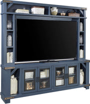 Aspenhome Sawyer 98"Console and Hutch in Malta Blue - Furniture City (CA)l