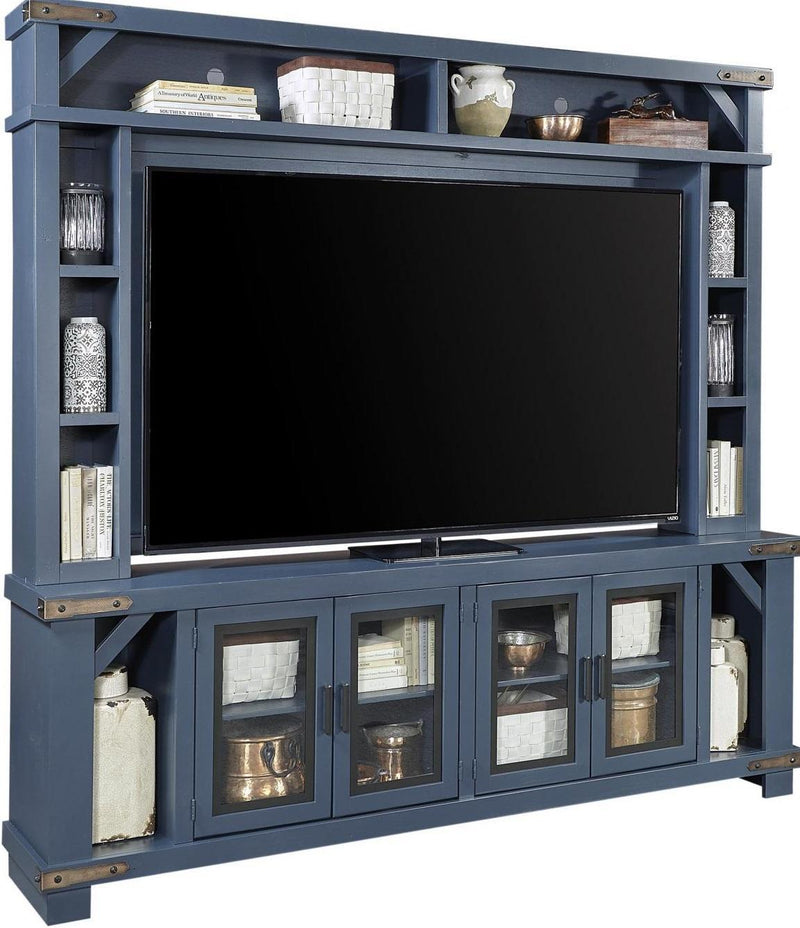 Aspenhome Sawyer 98"Console and Hutch in Malta Blue - Furniture City (CA)l