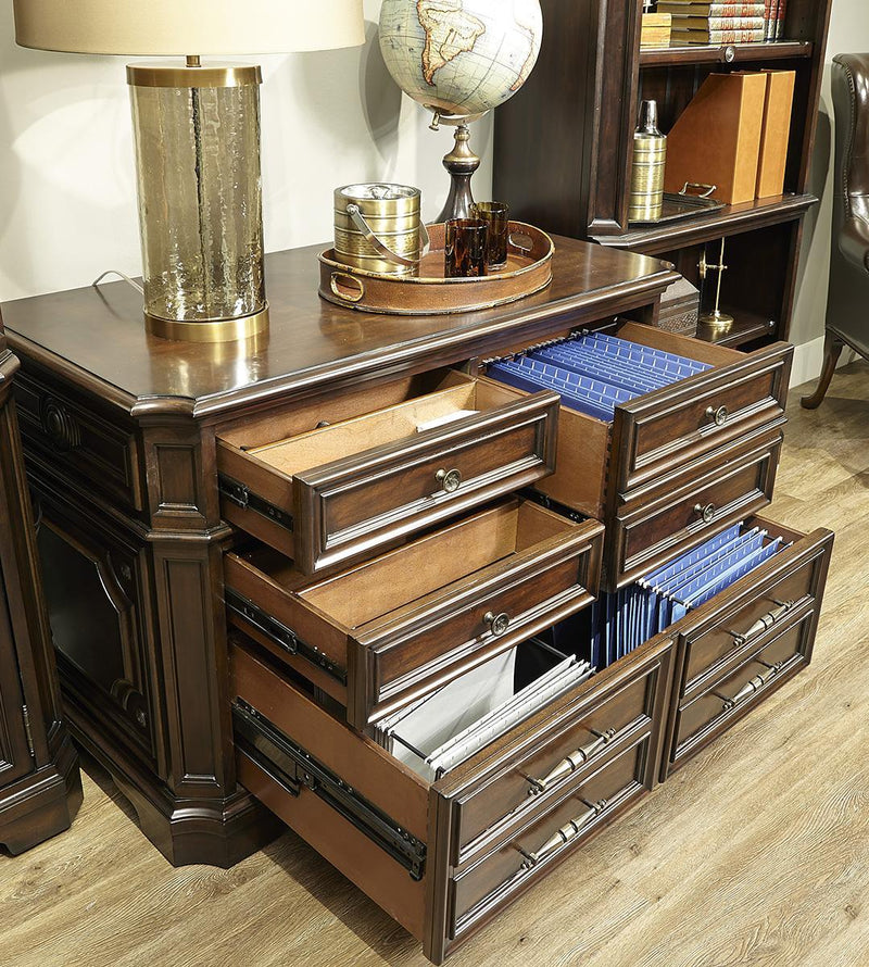 Aspenhome Sheffield Combo File in Warm Rubbed Brown - Furniture City (CA)l