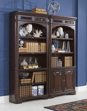 Aspenhome Sheffield Door Bookcase in Warm Rubbed Brown - Furniture City (CA)l