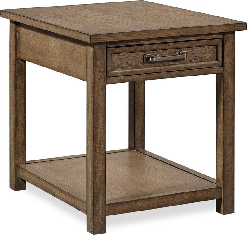 Aspenhome Terrace Point 1 Drawer End Table in Tawny - Furniture City (CA)l