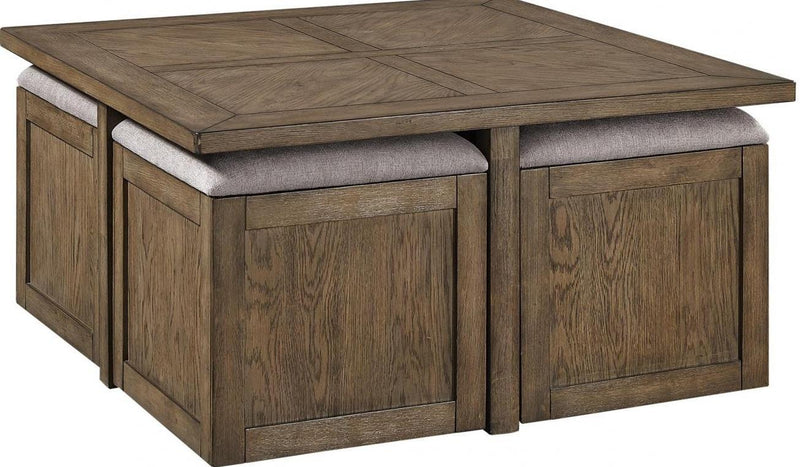 Aspenhome Terrace Point Cocktail Nesting Table with Stools in Tawny - Furniture City (CA)l