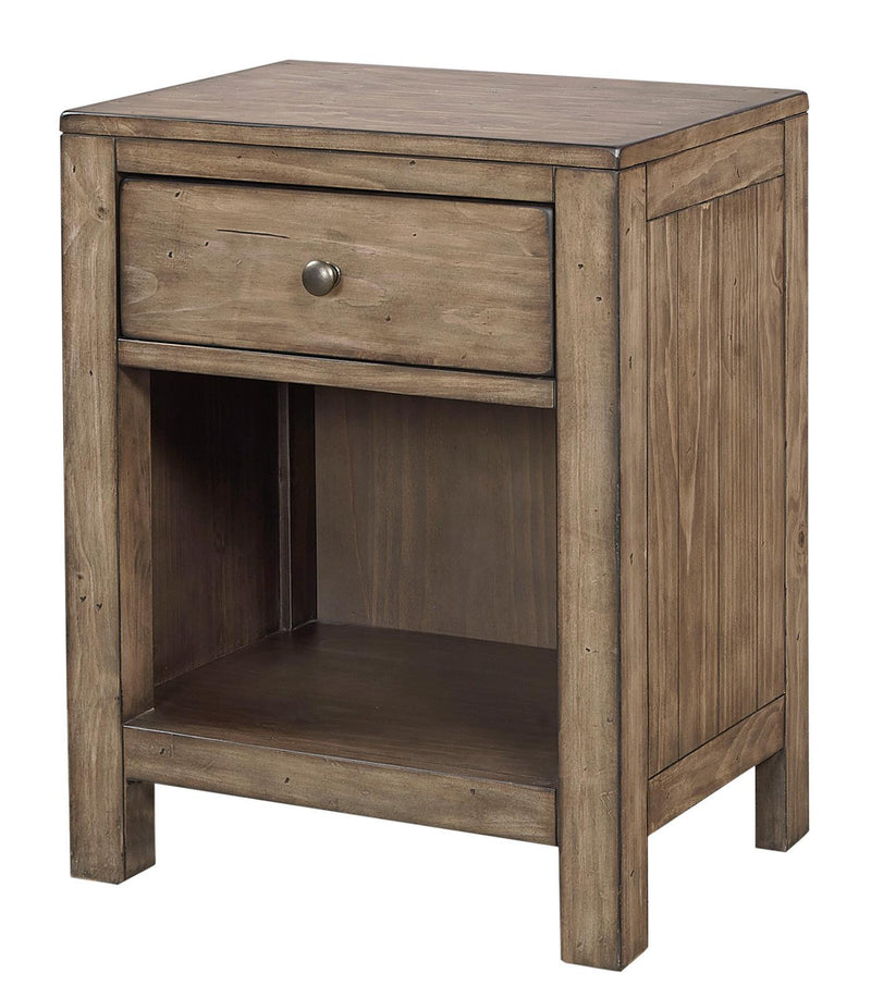 Aspenhome Tildon One Drawer Nightstand in Mink - Furniture City (CA)l