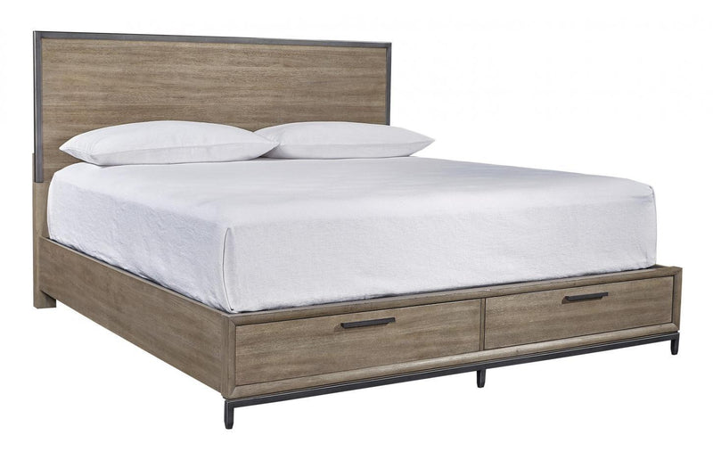 Aspenhome Trellis Queen Panel Storage Bed in Desert Brown - Furniture City (CA)l