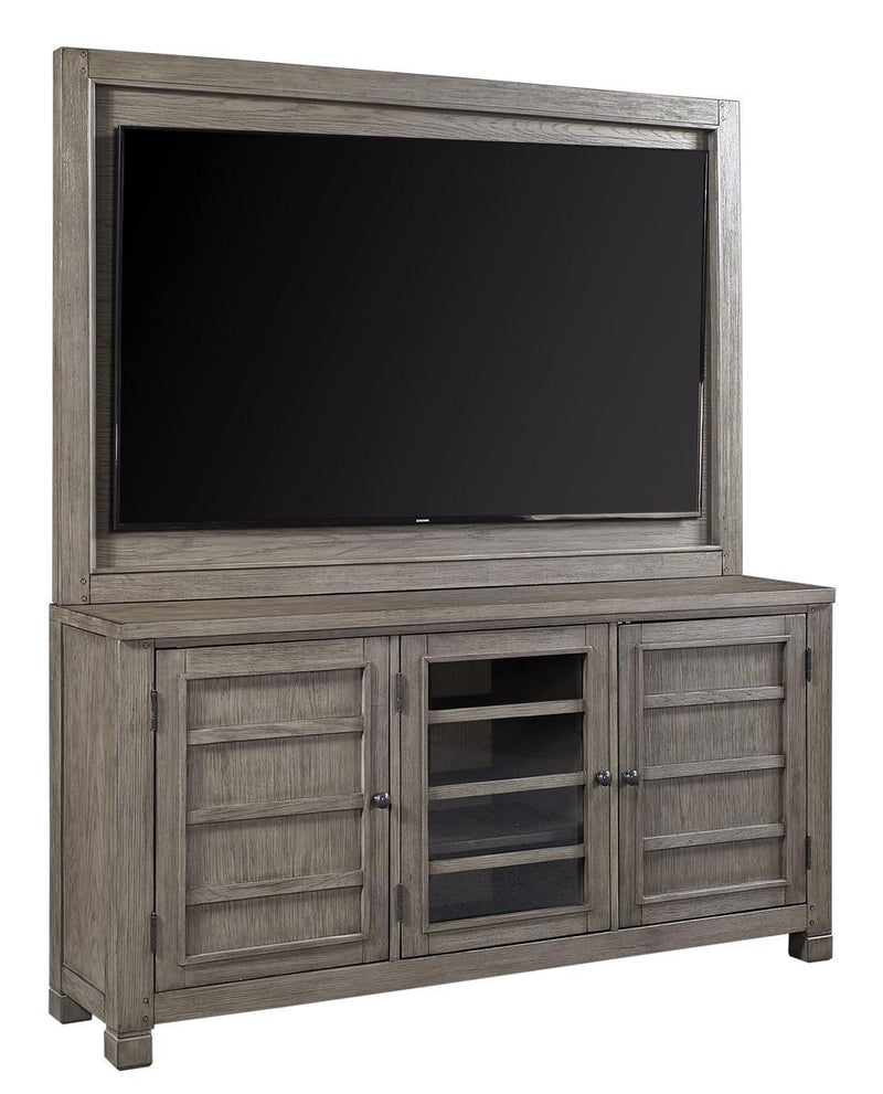 Aspenhome Tucker 66" Console with TV Backer in Stone - Furniture City (CA)l