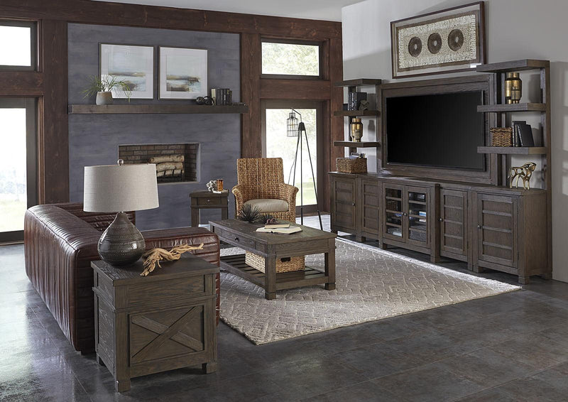 Aspenhome Tucker 75" Console Wall in Bark - Furniture City (CA)l