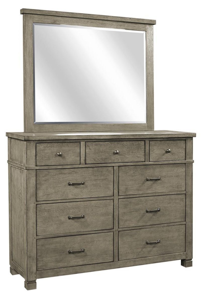 Aspenhome Tucker Landscape Mirror in Stone - Furniture City (CA)l