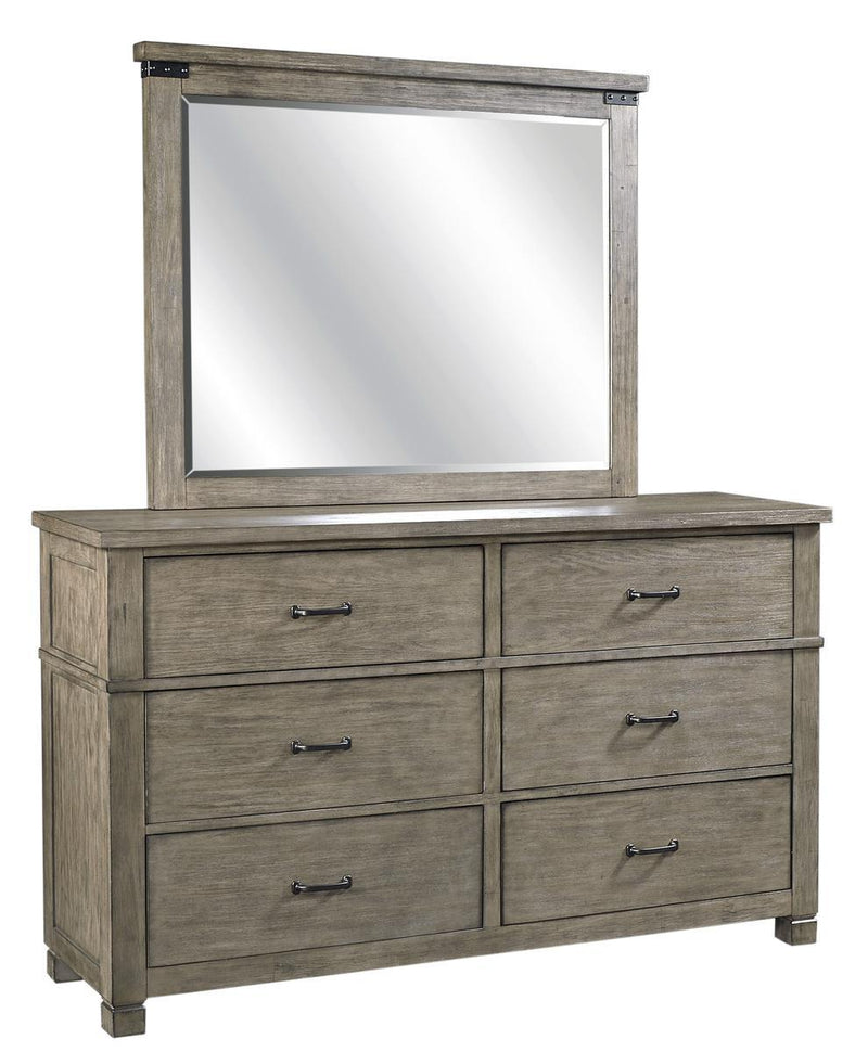 Aspenhome Tucker Landscape Mirror in Stone - Furniture City (CA)l