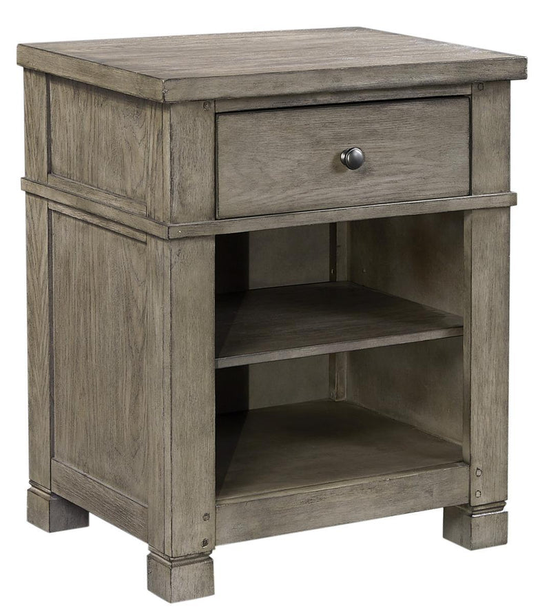 Aspenhome Tucker One Drawer Nightstand in Stone - Furniture City (CA)l