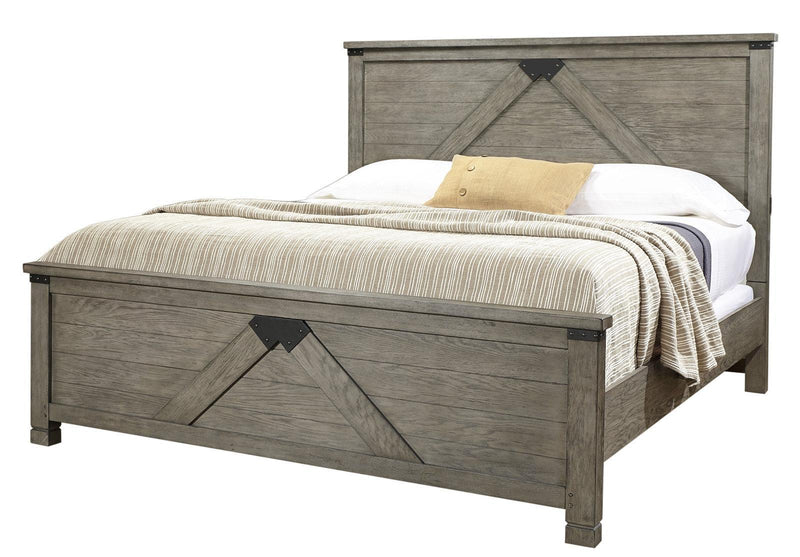 Aspenhome Tucker Queen Panel Bed in Stone - Furniture City (CA)l
