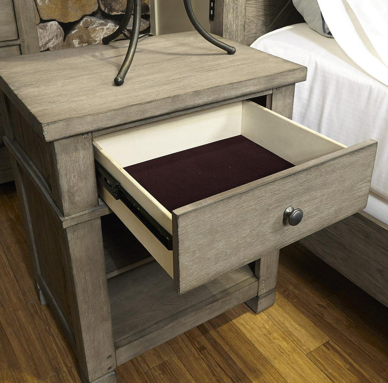 Aspenhome Tucker One Drawer Nightstand in Stone - Furniture City (CA)l