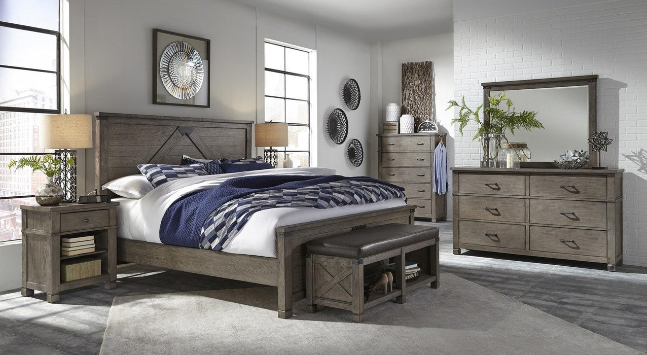 Aspenhome Tucker Queen Panel Bed in Stone